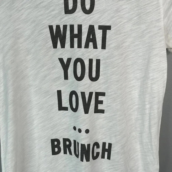 ABERCROMBIE & FITCH Graphic T-Shirt White Brunch Short Sleeve Crewneck Size S - Picture 3 of 9